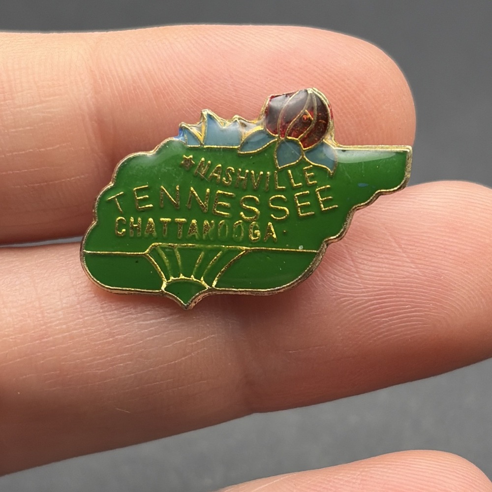 Tennessee State Outline Nashville Chattanooga Lapel Hat Pin